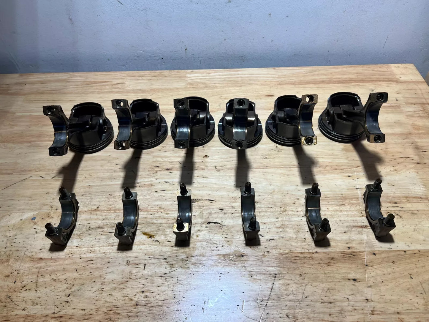 BMW E36 328I Z3 2.8L M52 Engine Motor Piston Connecting Rod Set OEM 161K